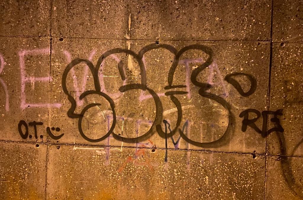 A Policía Local interpón sancións de 1.500 euros a dous mozos por realizar varias pintadas